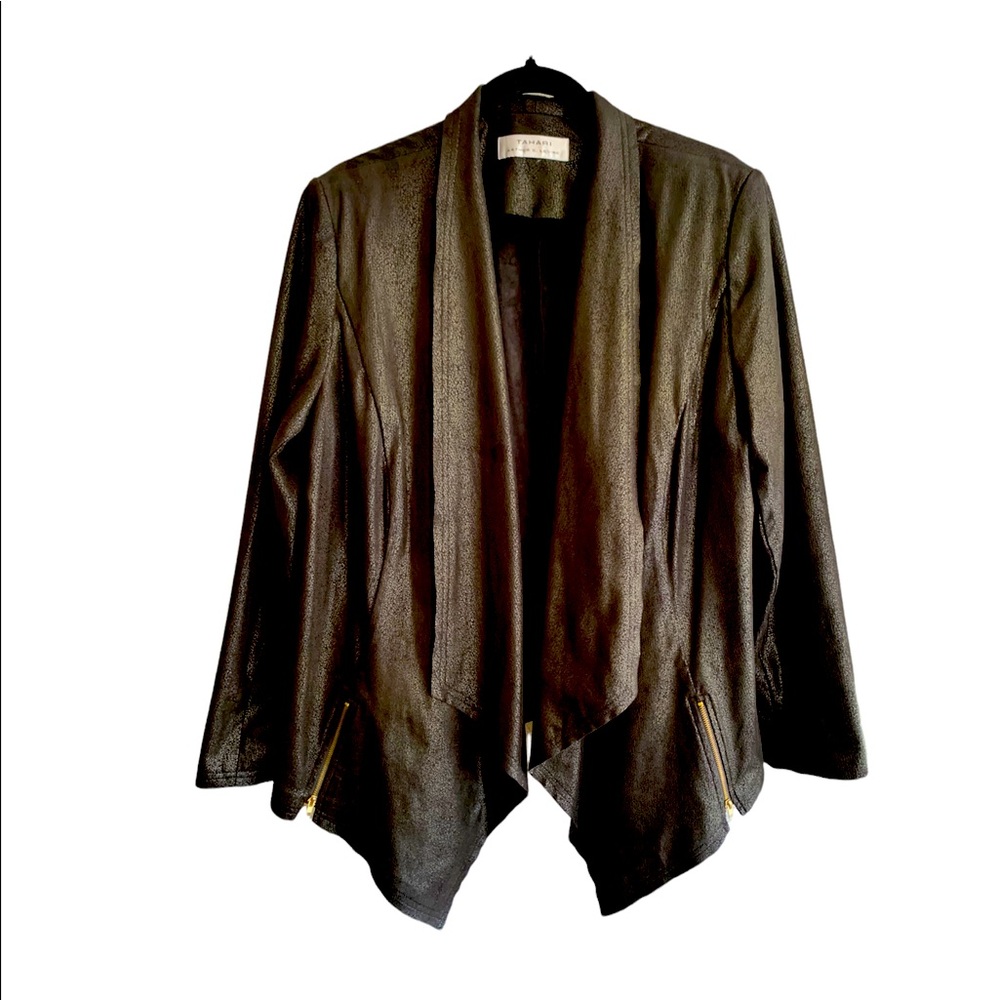 Tahari Faux Leather Jacket size 14W